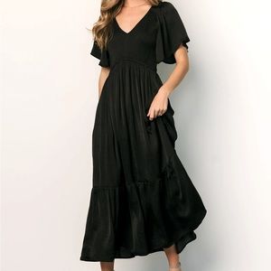 Baltic Born Lovell Smocked Midi Dress - Black